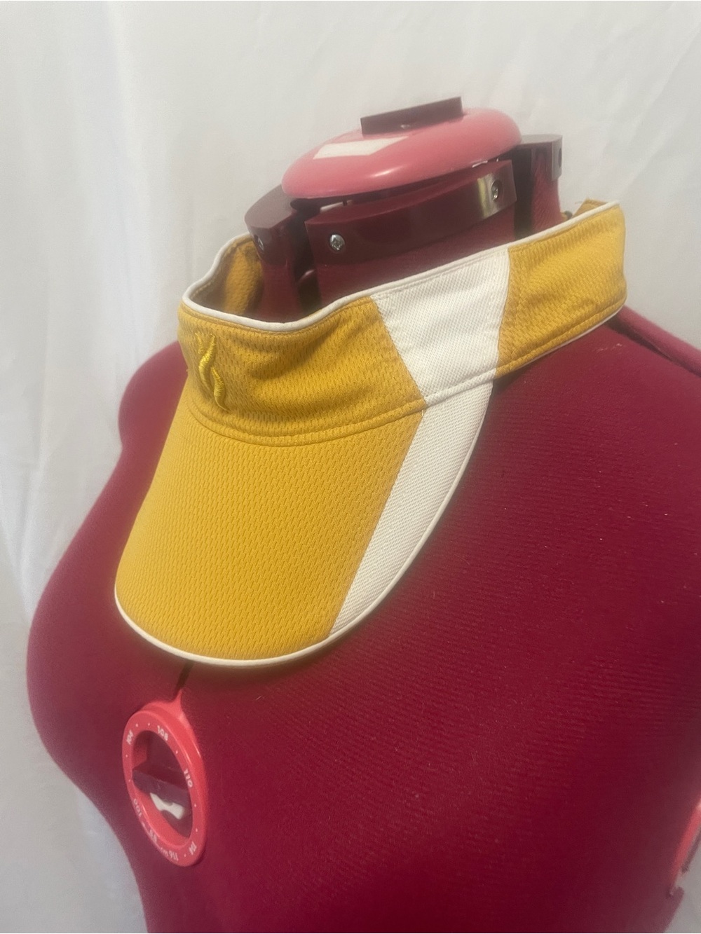Yellow and White Sports Visor